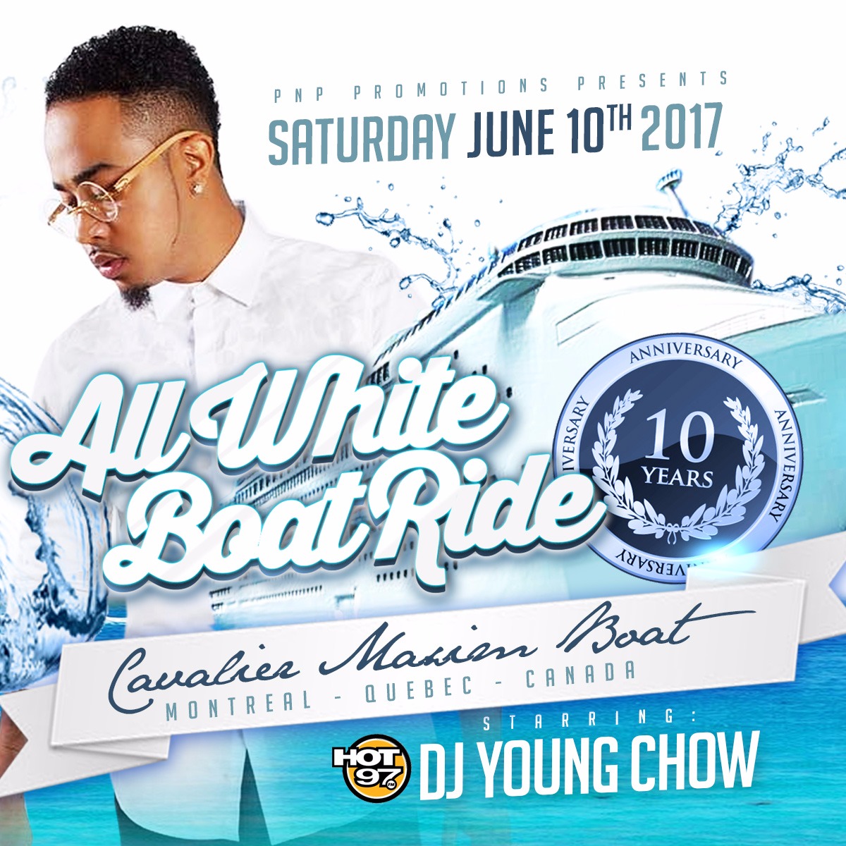 All White Boat Ride 10th Anniversay