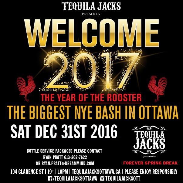 New Years Eve at Tequila Jacks Ottawa // Sat Dec 31st