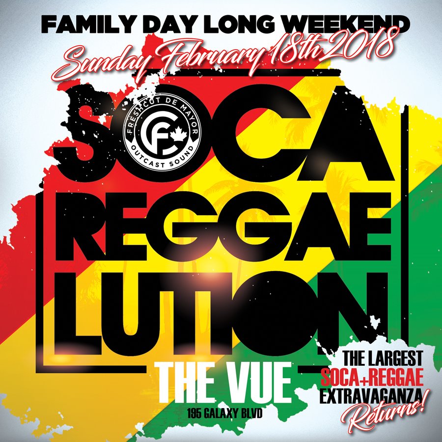 SOCA REGGAELUTION FAMILY DAY LONG WEEKEND