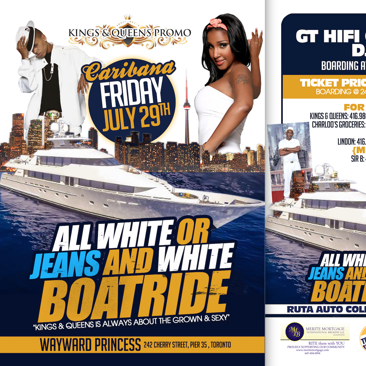 Kings & Queens promo - ALL WHITE or JEANS & WHITE BOAT CRUISE