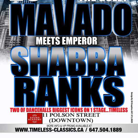 Timeless Classics MAVADO Meets SHABBA RANKS