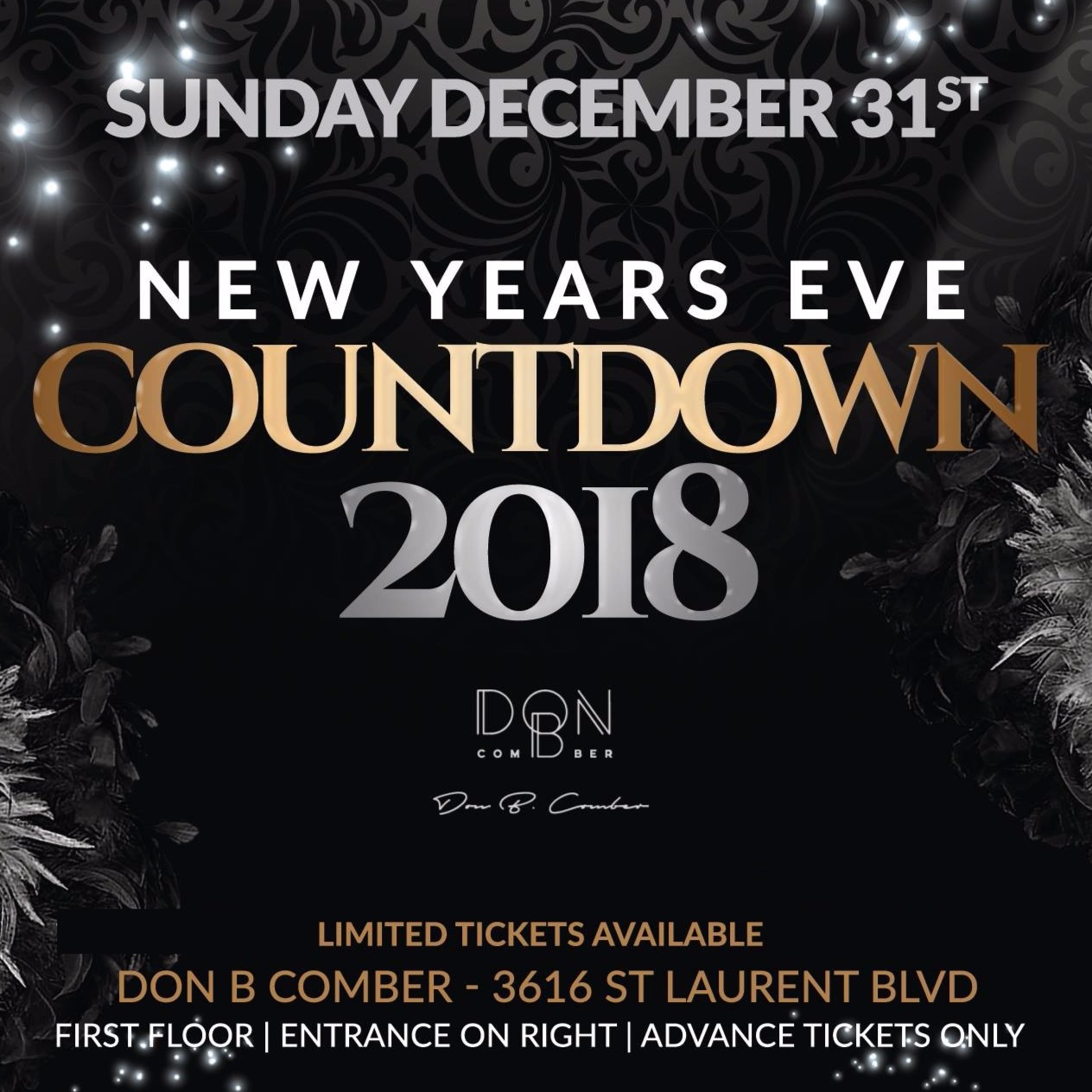 Montreal New Years Eve Party | Countdown Nye 2018 @ Don B Comber 