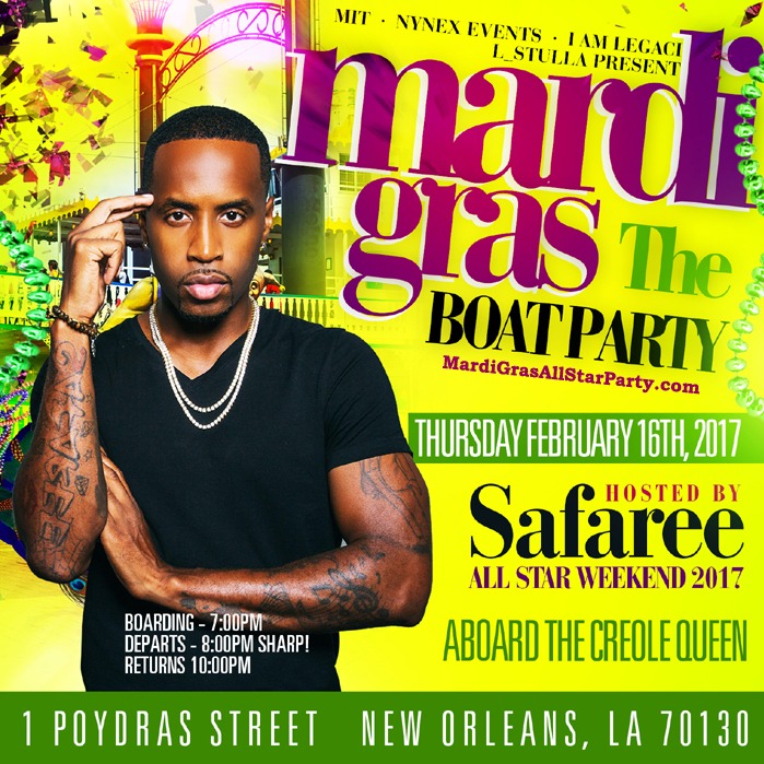 Mardi Gras Boat Party All Star Weekend 2017 Hosted By Safaree 