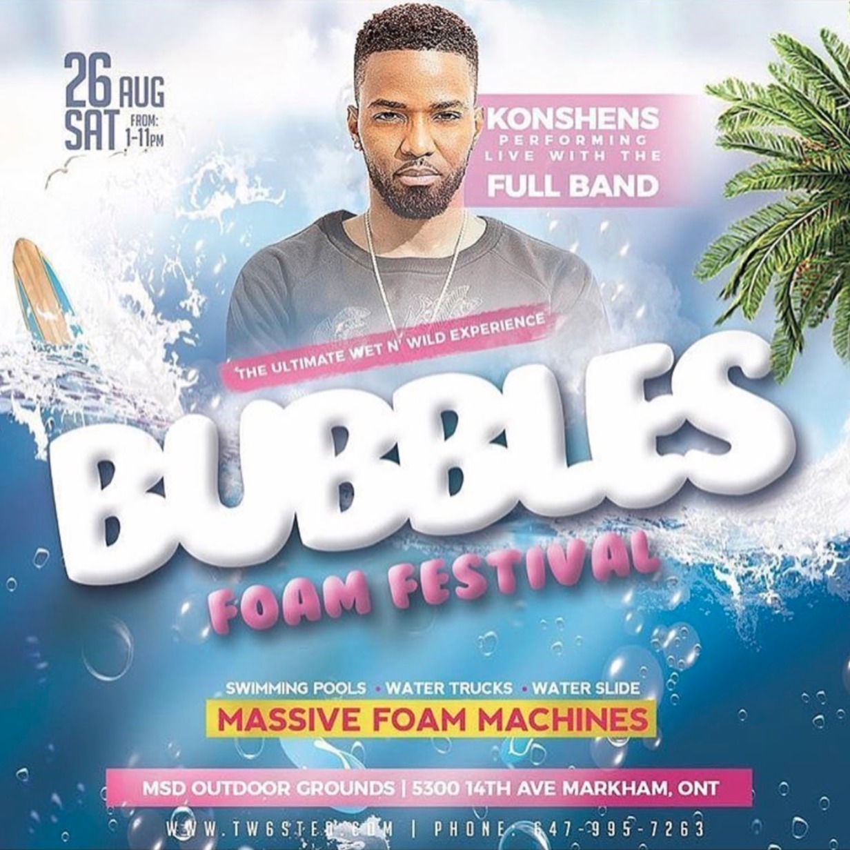 Bubbles Foam Festival Ft. Konshens LIVE | The Wet N Wild Experience