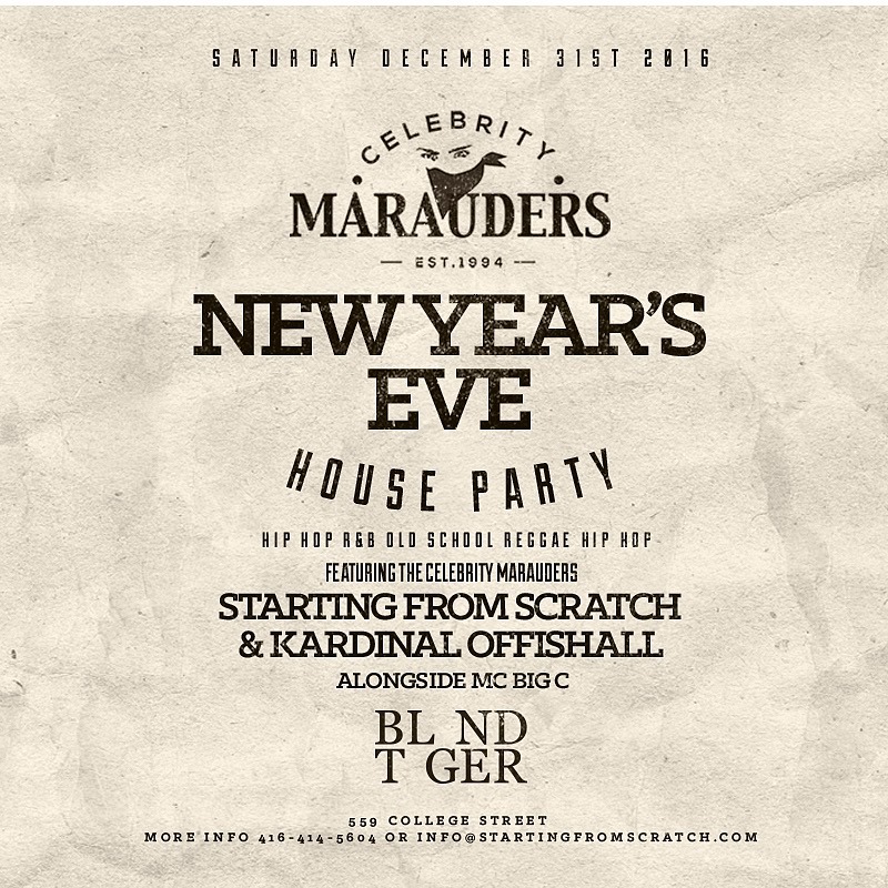 Celebrity Marauders New Year's Eve House Party