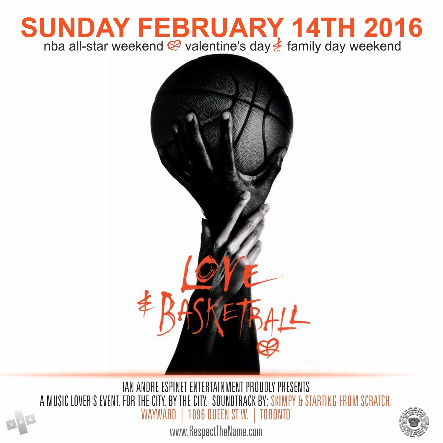 Love & Basketball - All Star Weekend X Valentine's Day X Family Day Sunday 