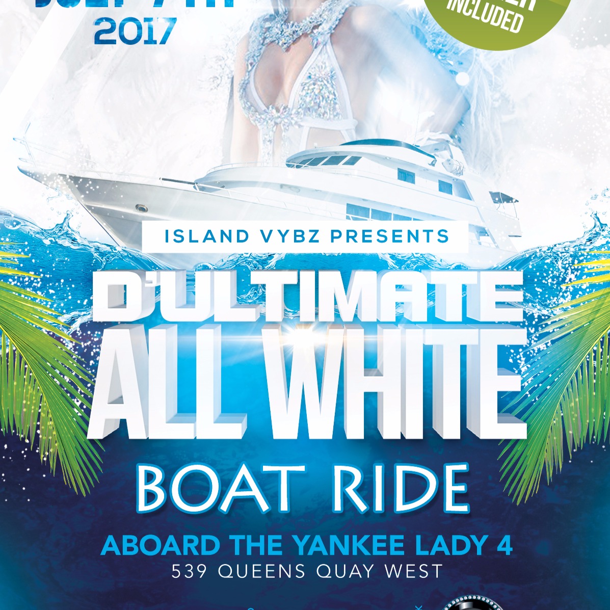 D'ULTIMATE ALL WHITE BOAT RIDE 2017