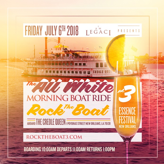 ROCK THE BOAT pt.3 THE 2018 ALL WHITE MORNING BOAT RIDE PARTY DURING NEW ORLEANS ESSENCE MUSIC FESTIVAL