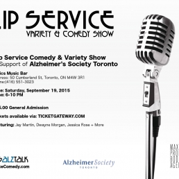 Lip Service Comedy & Variety Show In Support Of Alzheimers Society Toronto 