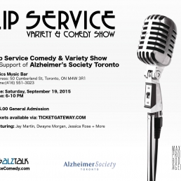 Lip Service Comedy & Variety Show in Support of Alzheimers Society Toronto