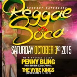 Therapy Saturdays - Reggae Vs Soca 