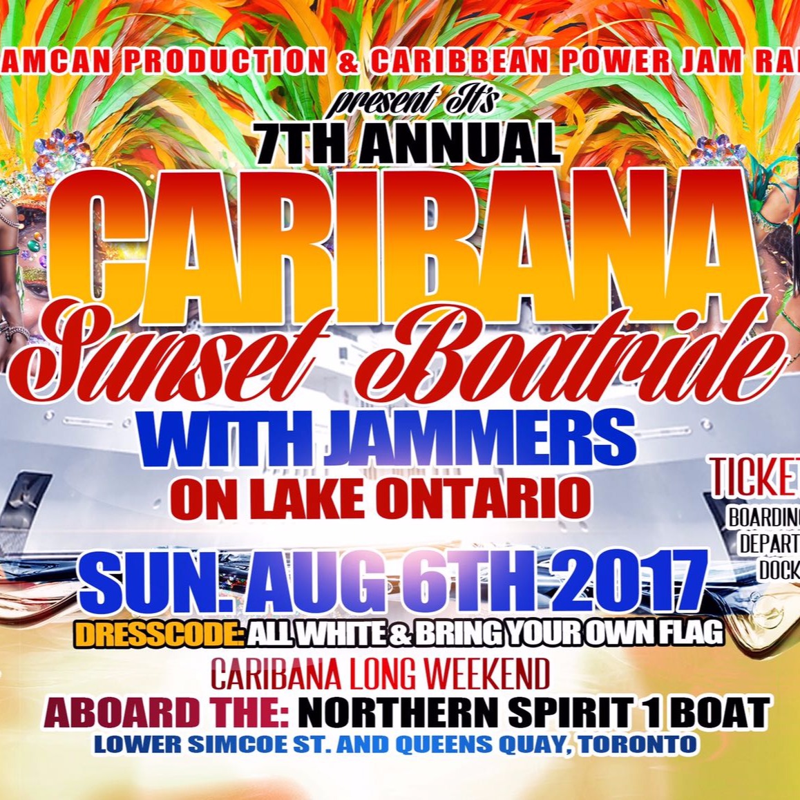 Caribana Sunset Boat Ride 2017 Tickets