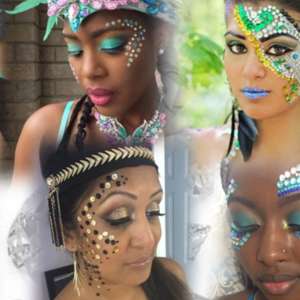 Caribana Crystal Glam Makeup 