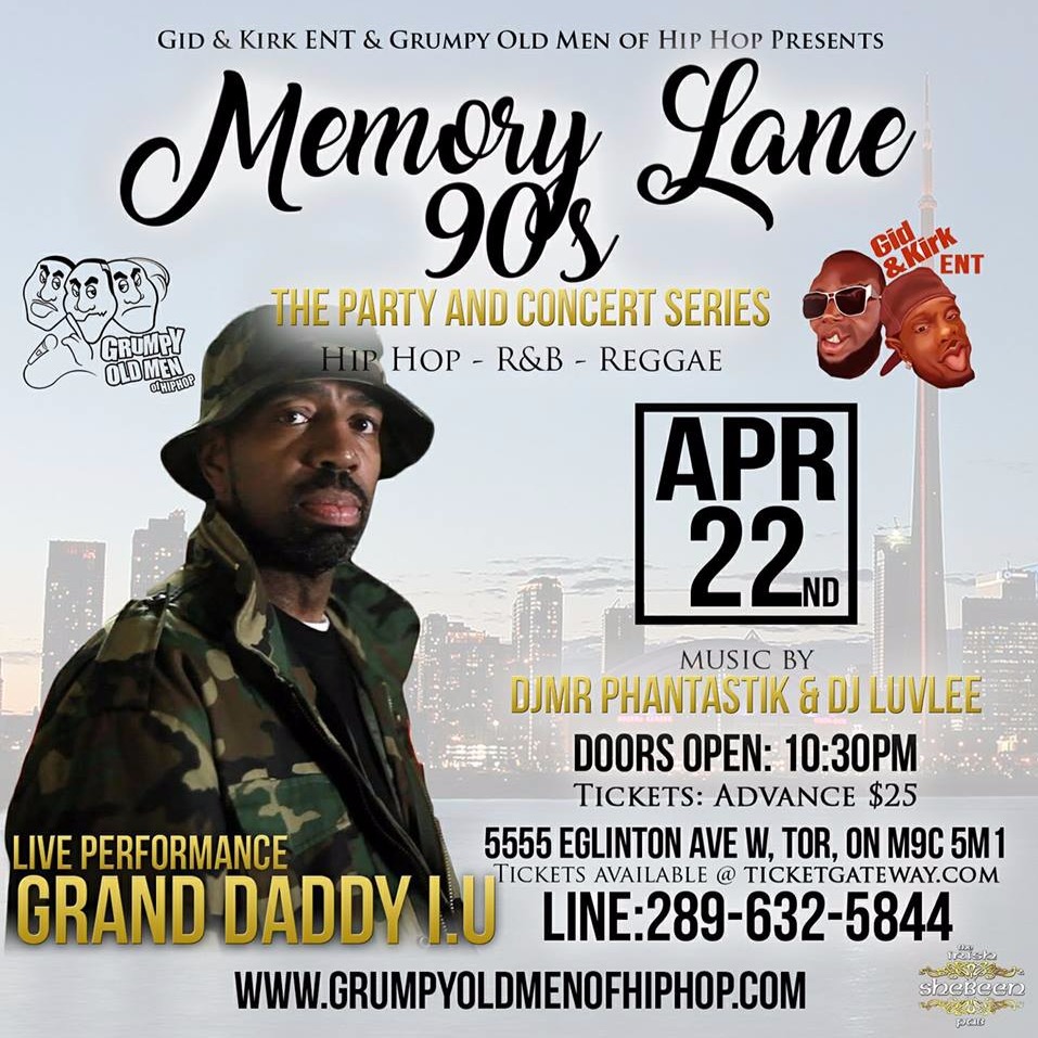 Memory Lane 90's Featuring Grand Daddy I.U