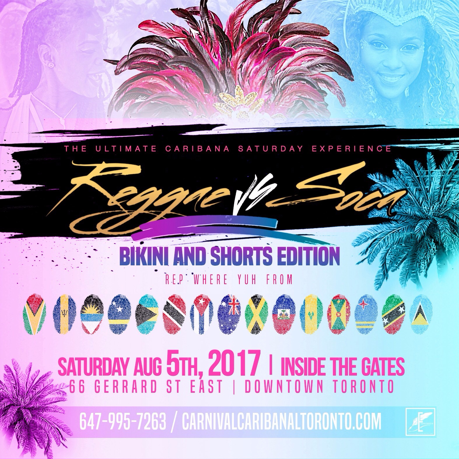 Reggae Vs Soca: Bikini + Shorts Edition - Caribana Saturday - Aug 5th