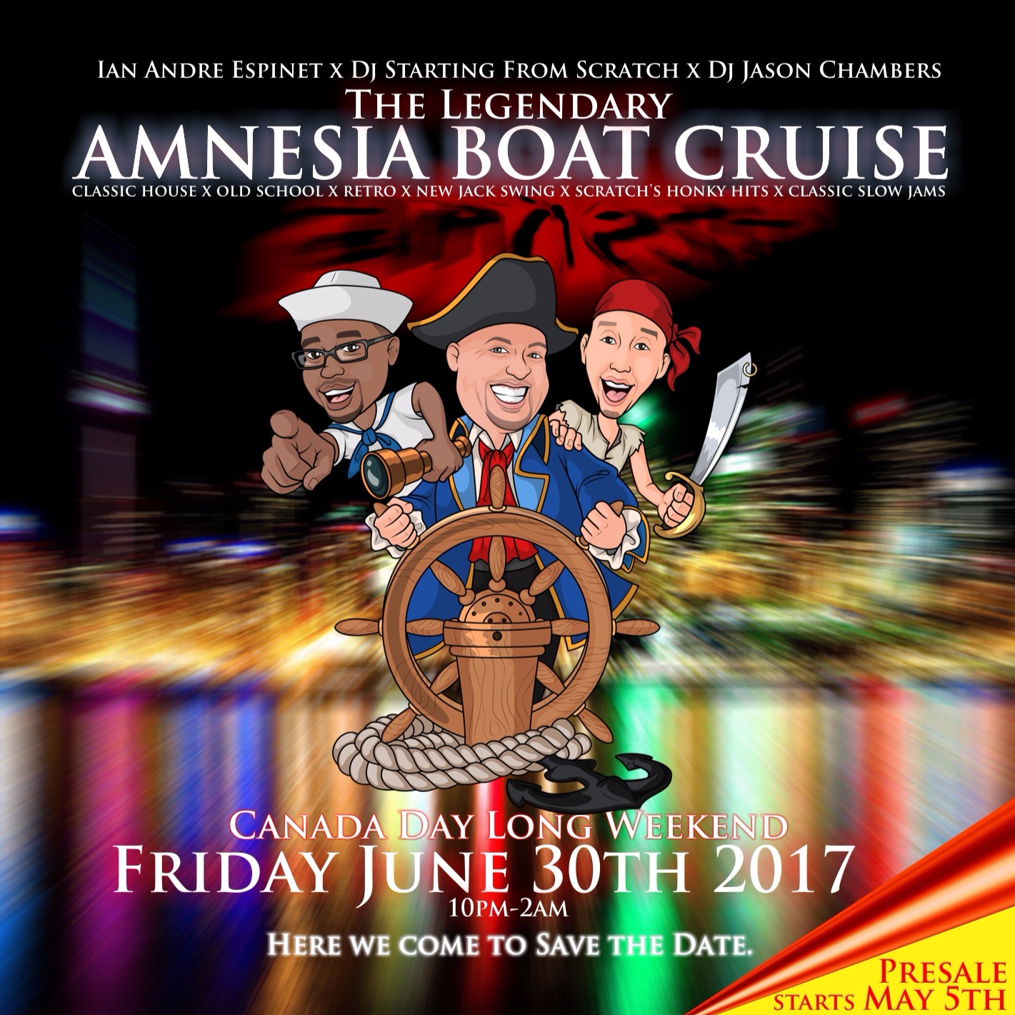 ABC: The Legendary Amnesia Boat Cruise 2017 - Canada Day Weekend Friday