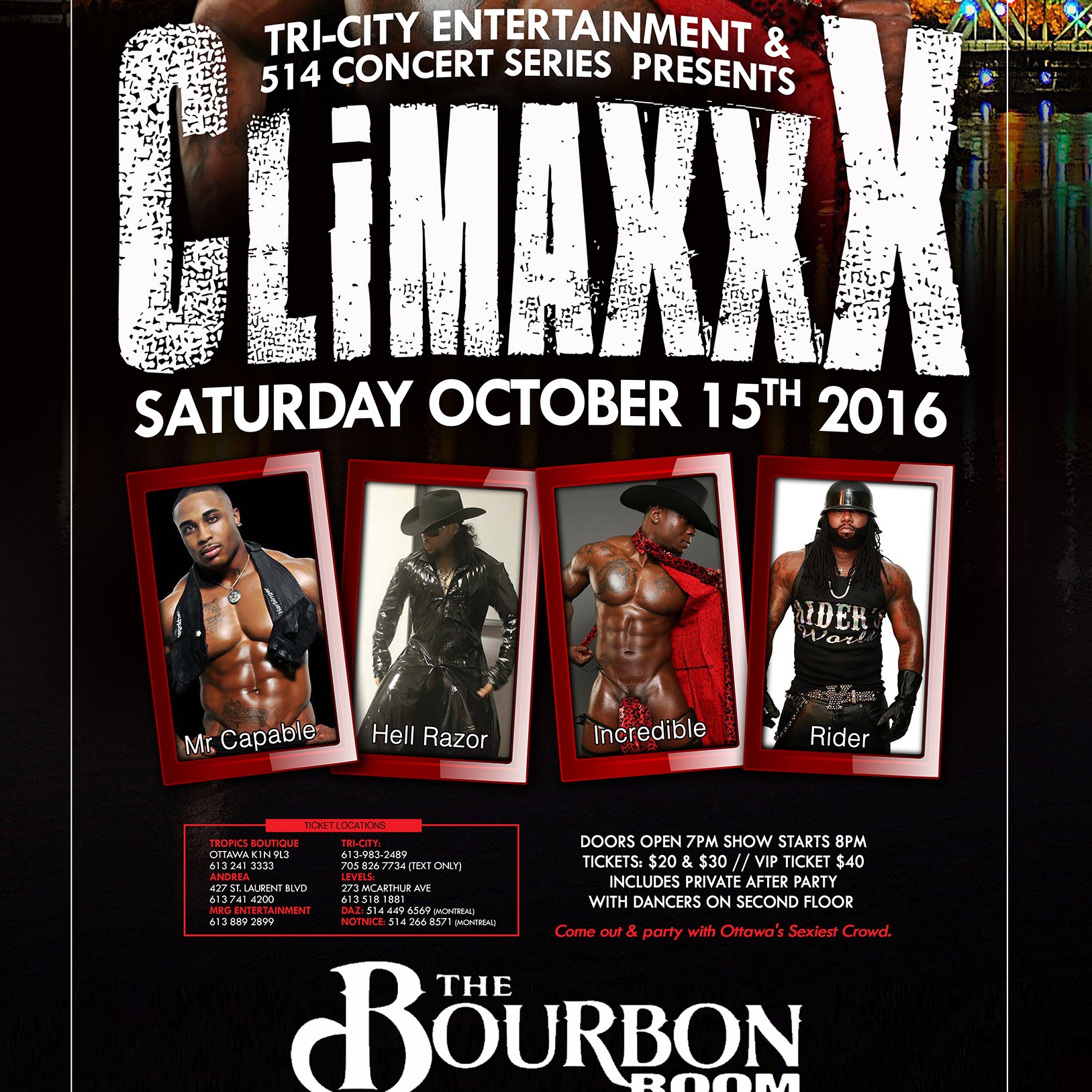 Climaxxx On Saturday October 15th 