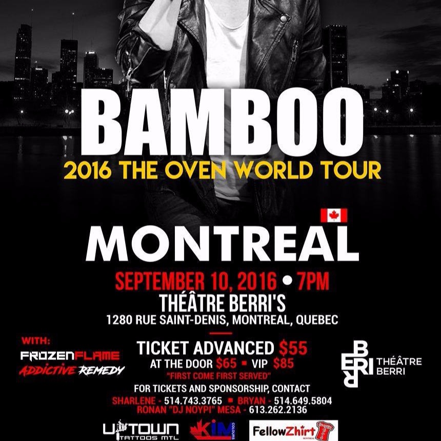Bamboo Live Concert in Montreal Tickets