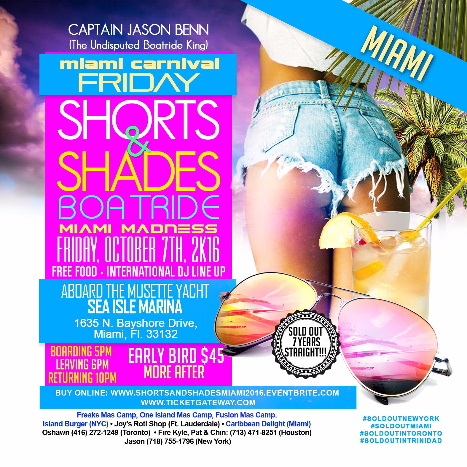 Miami Shorts And Shades Boatride  
