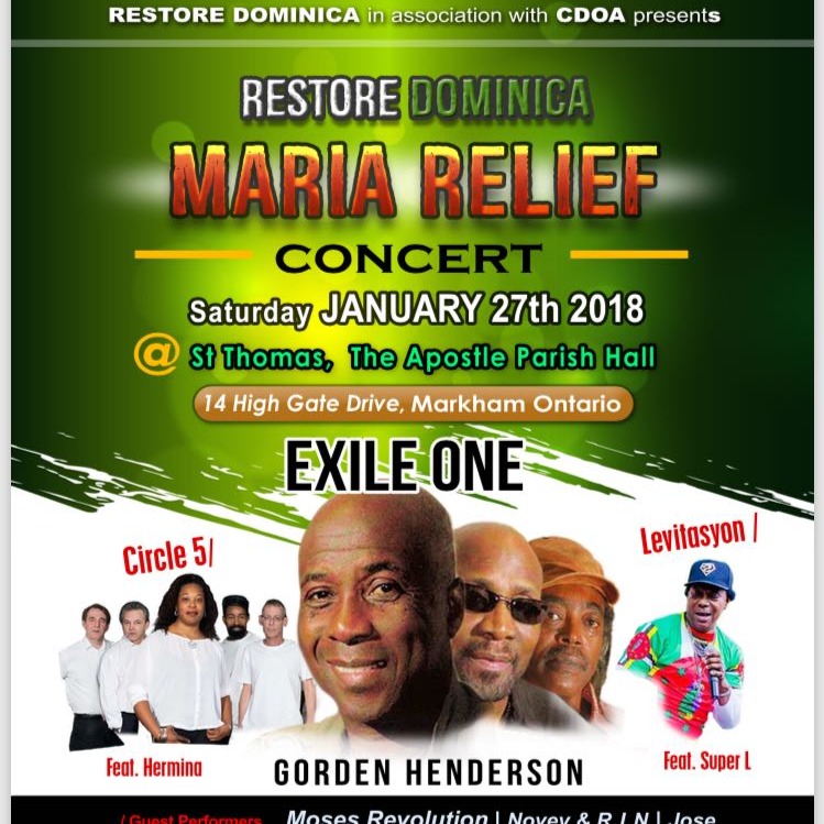 Restore Dominica Benefit Concert 