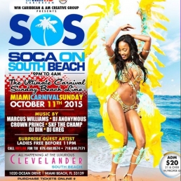 SOCA ON SOUTH BEACH SOS 2016