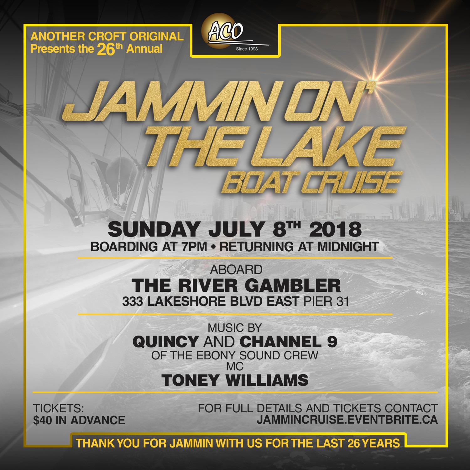 Jammin On The Lake Boat Cruise