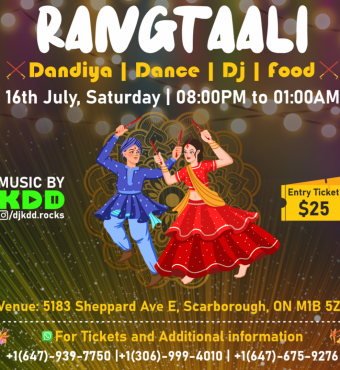 Rangtaali - A Mid-summer Dj Garba Night 