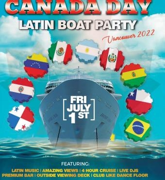 Vancouver Latin Boat Party | Canada Day July 1st | Tickets Starting At $25 