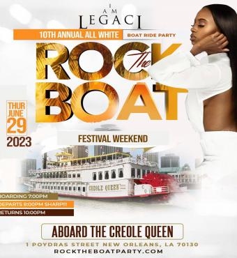 Rock The Boat 10th Annual All White Boat Ride Party Festival Weekend 2023 