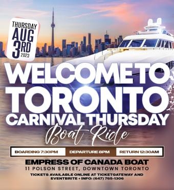 Welcome To Toronto Carnival Boat Ride 