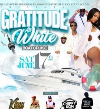 Gratitude All White Boat Cruise - Klean Kut 