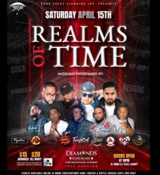 REALMS OF TIME AT DIAMONDS LOUNGE FT. AFROBEATS, HIPHOP, REGGAE, SOCA 