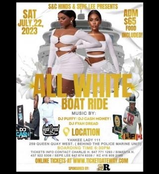 All White Boatride | Sat July 22nd 