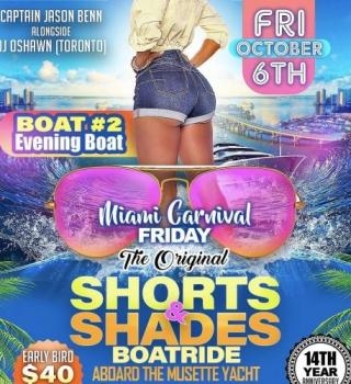 De Original Shorts & Shades Boatride Miami EVENING Cruise