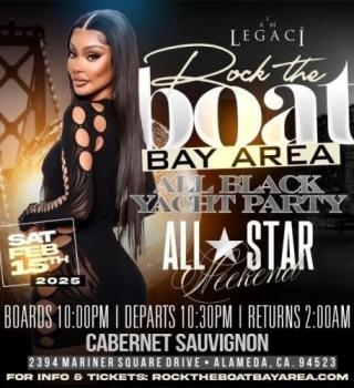 ROCK THE BOAT BAY AREA ALL BLACK YACHT PARTY | SAN FRANCISCO ALL STAR WEEKEND 2025 