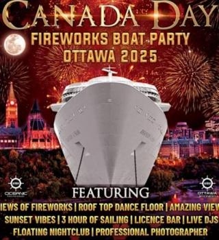 CANADA DAY FIREWORKS BOAT PARTY OTTAWA 2025 