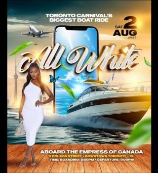 ALL WHITE BOAT RIDE 2025 CARIBANA SATURDAY 