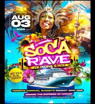 SOCA RAVE BOAT RIDE 2025 CARIBANA SUNDAY 