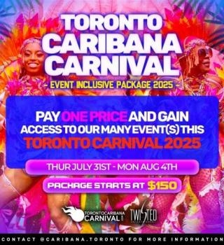 Toronto Caribana Event Package 2025 | Party Inclusive | 5 Days Package 
