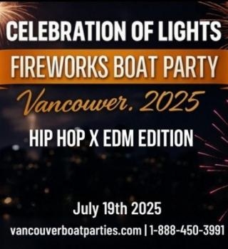 Celebration Of Lights Fireworks Boat Party Vancouver 2025 | July 19th 