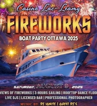 Casino Lac-leamy Fireworks Boat Party Ottawa 2025 | Ottawa Fireworks Show 
