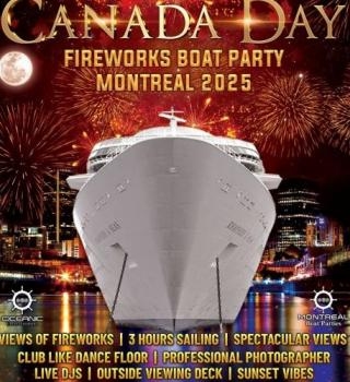 Canada Day Fireworks Boat Party Montreal 2025 
