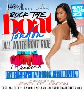Rock The Boat London All White Boat Ride Party | Notting Hill Carnival 2025 