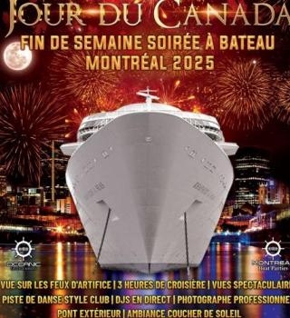 Soirée En Bateau De Feux D'artifice De La Fête Du Canada Montréal 2025 