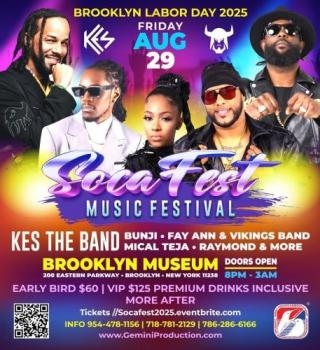 Socafest Music Festival Nyc 2025 Ft. Kes, Bunji, Fay Ann, Mical Teja And More 