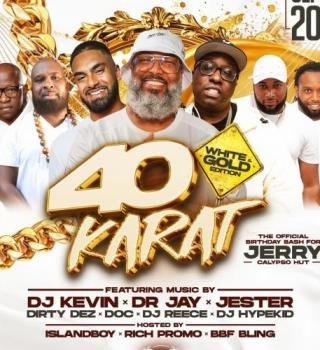 40 Karats” “calypso Hut Birthday Event” 