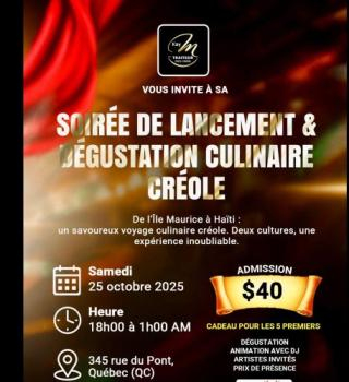 Sourée de lancement et dégustation culinaire créole : Kay M Traiteur 