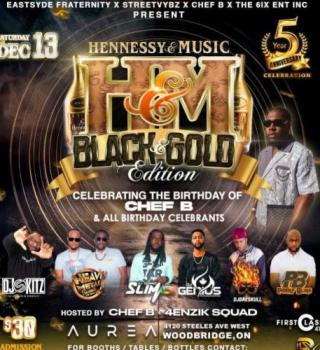 Hennessy & Music [H&M] - 5th Anniversary - BLACK & GOLD EDITION 