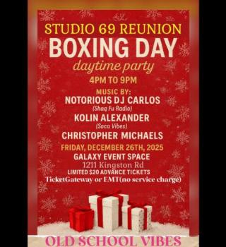 Studio 69 Reunion Old School Boxing Day Party 