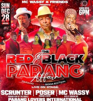 Red & Black Parang Affair with Scrunter and Friends 